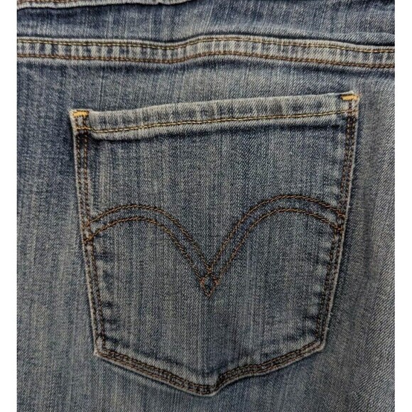 Levi's 505 Jeans Womens 16M x 33 Blue Mid-Rise Straight Leg Denim Pants - Picture 6 of 10